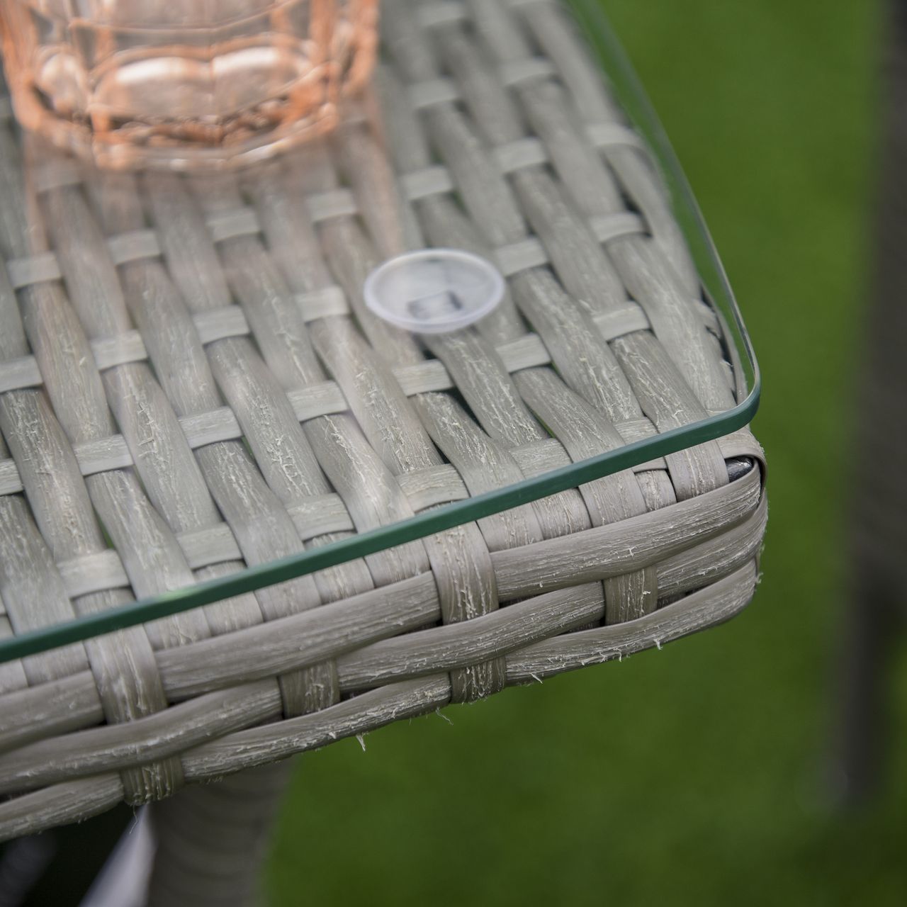 Outsunny 3-tlg. Balkonmöbel Set Sitzgruppe Rattan Gartenset Polyrattan Grau