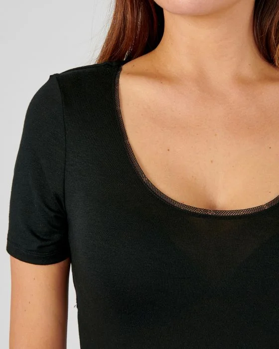 Tee-shirt manches courtes en microfibre, effet relaxant Thermolactyl