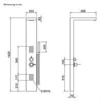 Home Deluxe Duschpaneel CASCATA – Edelstahl