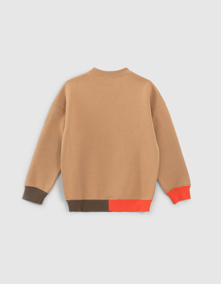Sweat camel visuel NYC embossé garçon
