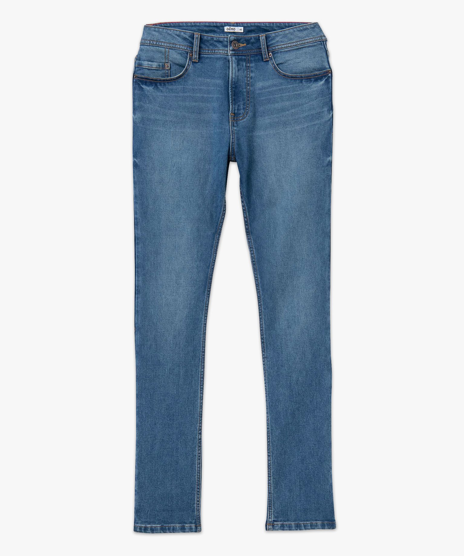 Jean homme coupe Slim aspect délavé stone | GEMO