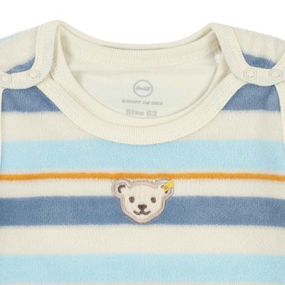 Set Strampler + T-Shirt langarm GOTS, hellblau für Jungs