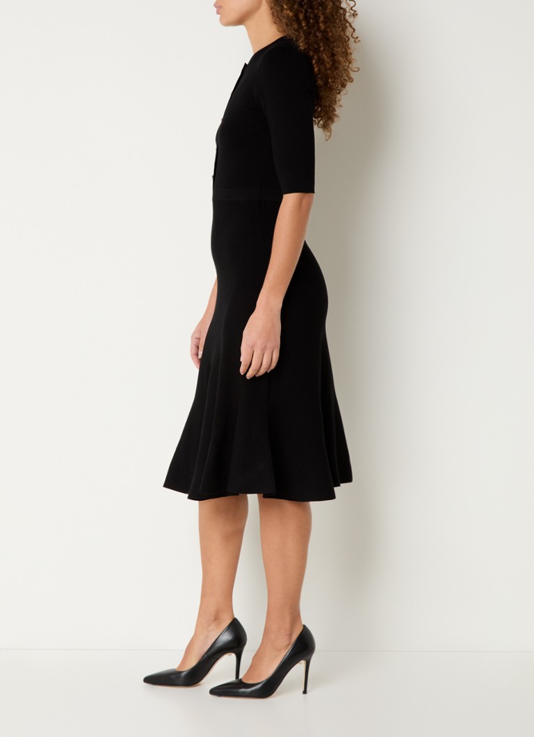 Abito midi in maglia fine di Hobbs con bottoni decorativi.