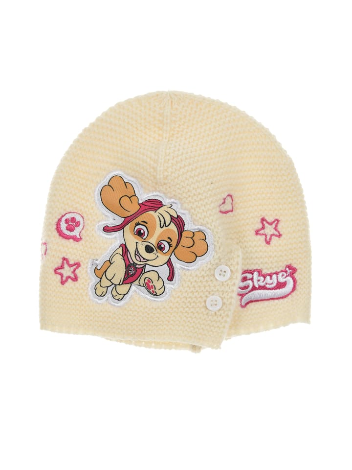 Paw Patrol Wintermütze mit Bommel in Weiß günstig kaufen
