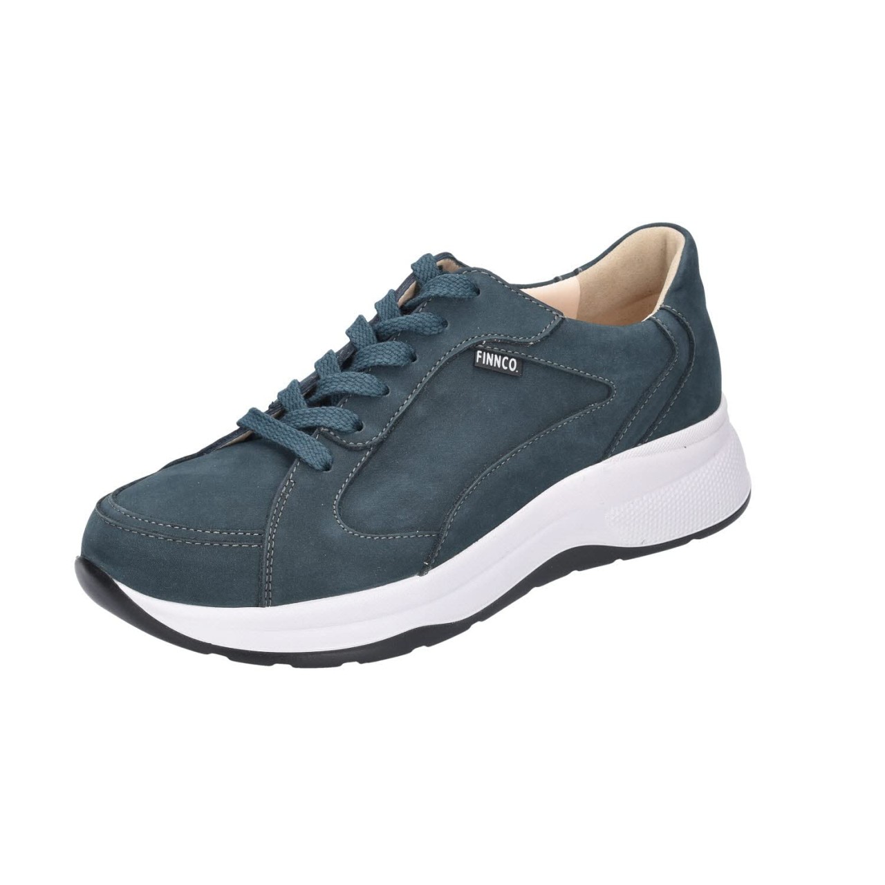 FINN COMFORT Freizeit Schnürer blau Piccadilly