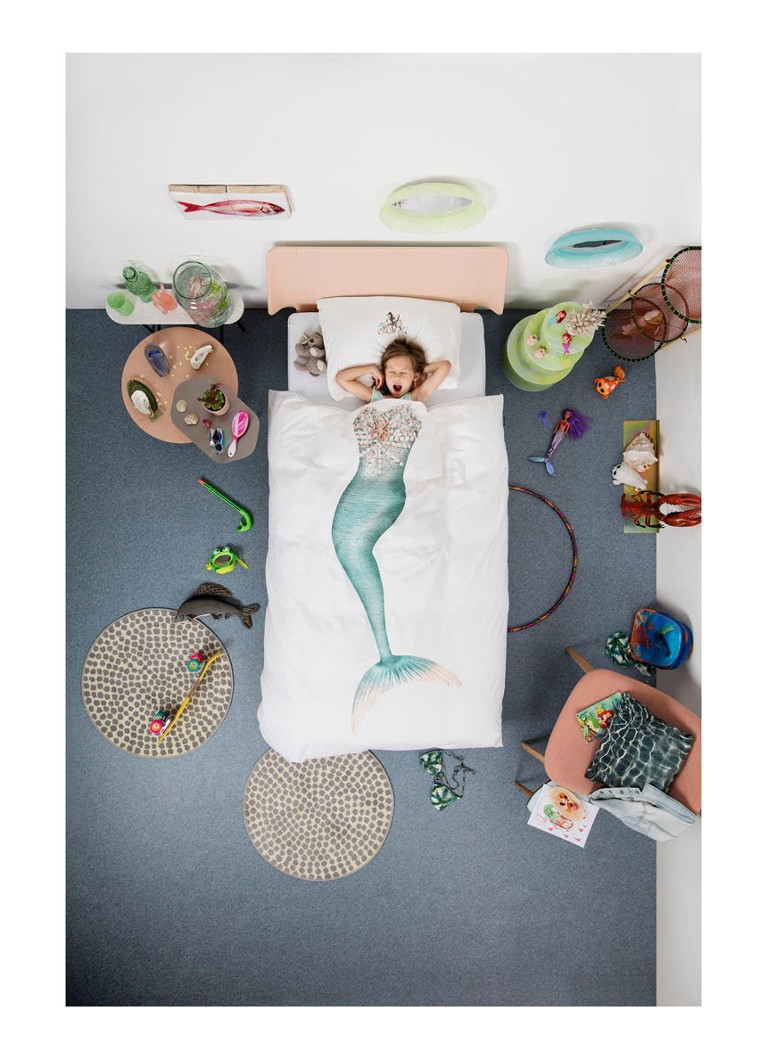 Snurk Mermaid cotton children's duvet cover set 160TC - including pillowcases