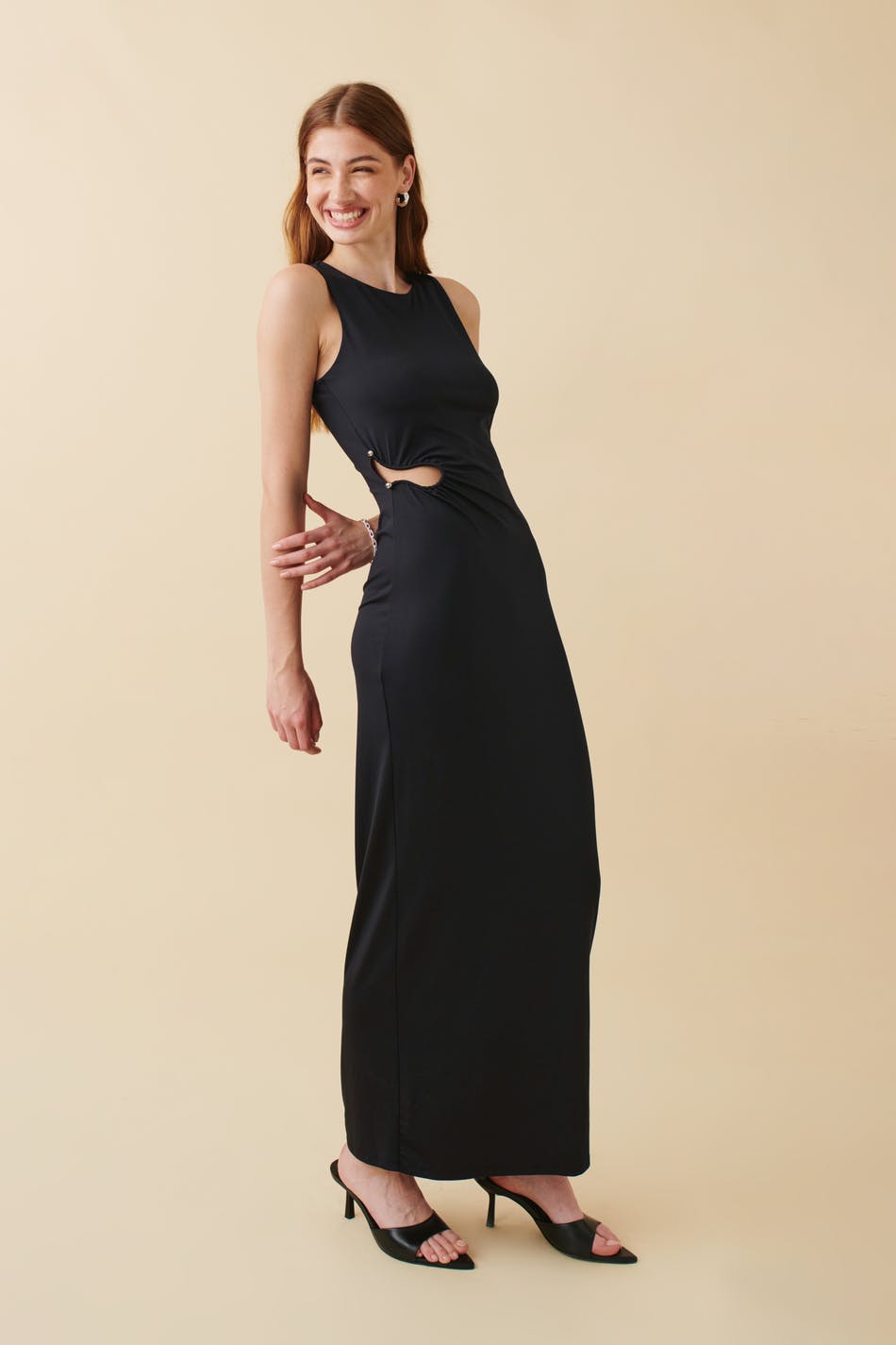 Ring detail maxi dress