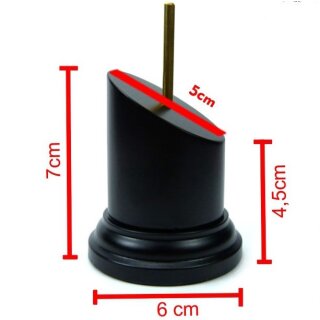 Runder Holzsockel für Büsten 5x5 cm Schwarz