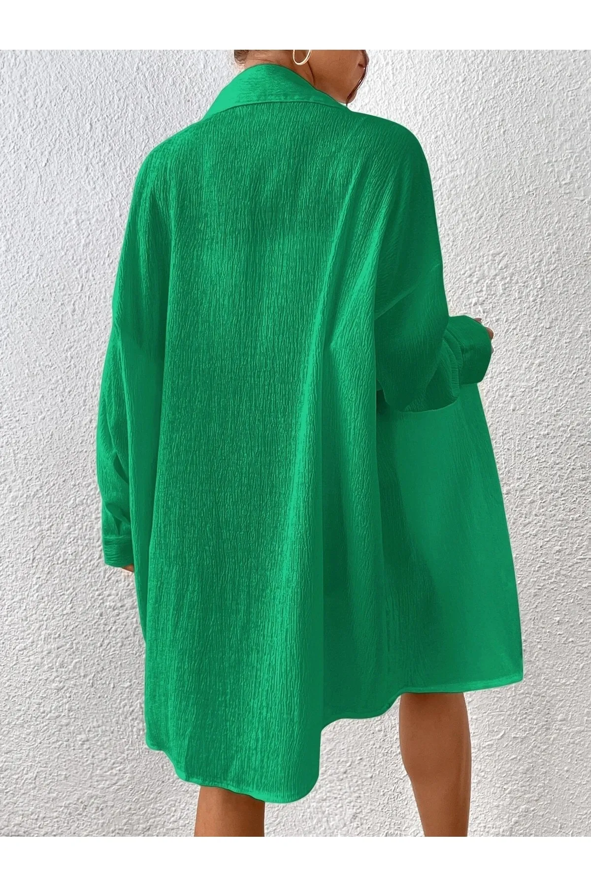 Know  Grünes Oversize-Langhemd für Damen