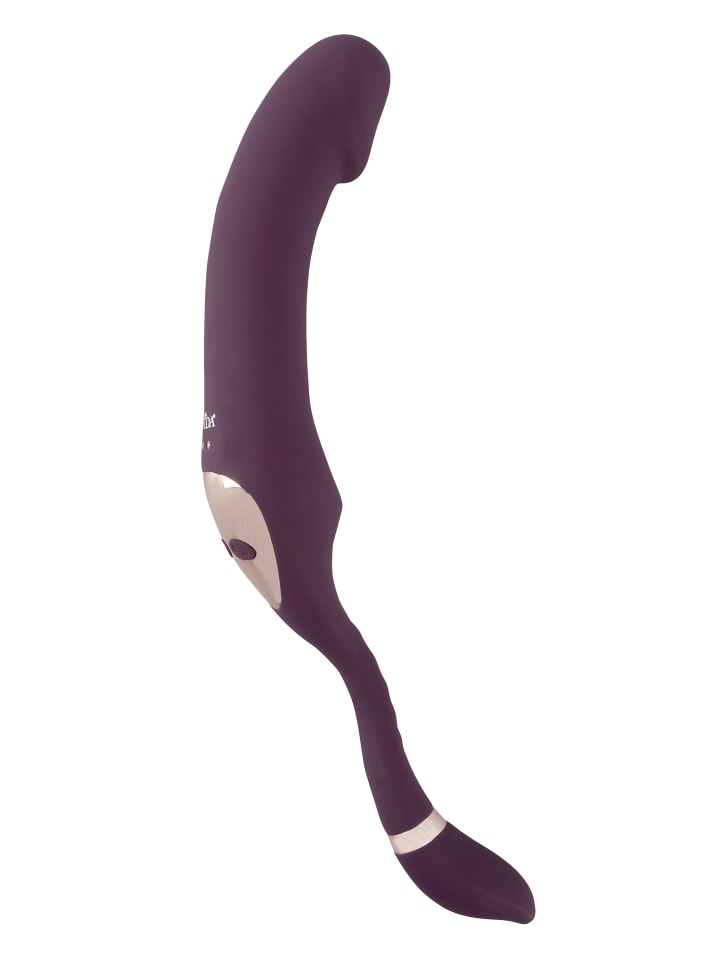 Javida Vibrator Nodding Tip Vibrator with Stimulator in lila günstig kaufen 18,5 cm