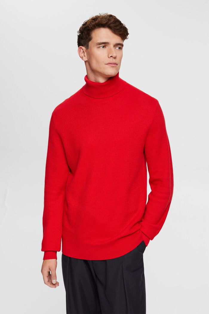 Rollkragenpullover aus Strick