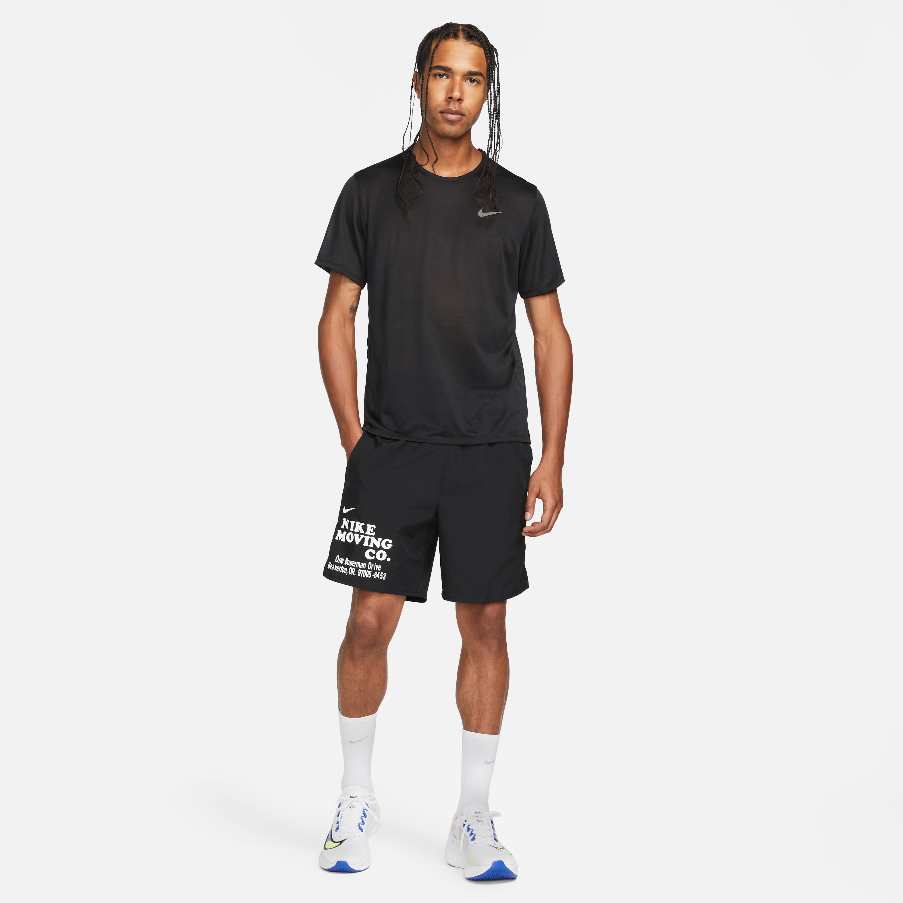 Dri-Fit Breathe Dri-Fit Breathe Miler Laufshirt Herren - Schwarz