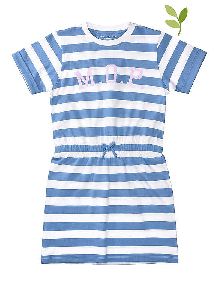 Marc O'Polo Junior Kleid in Blau/ Weiß günstig kaufen 140