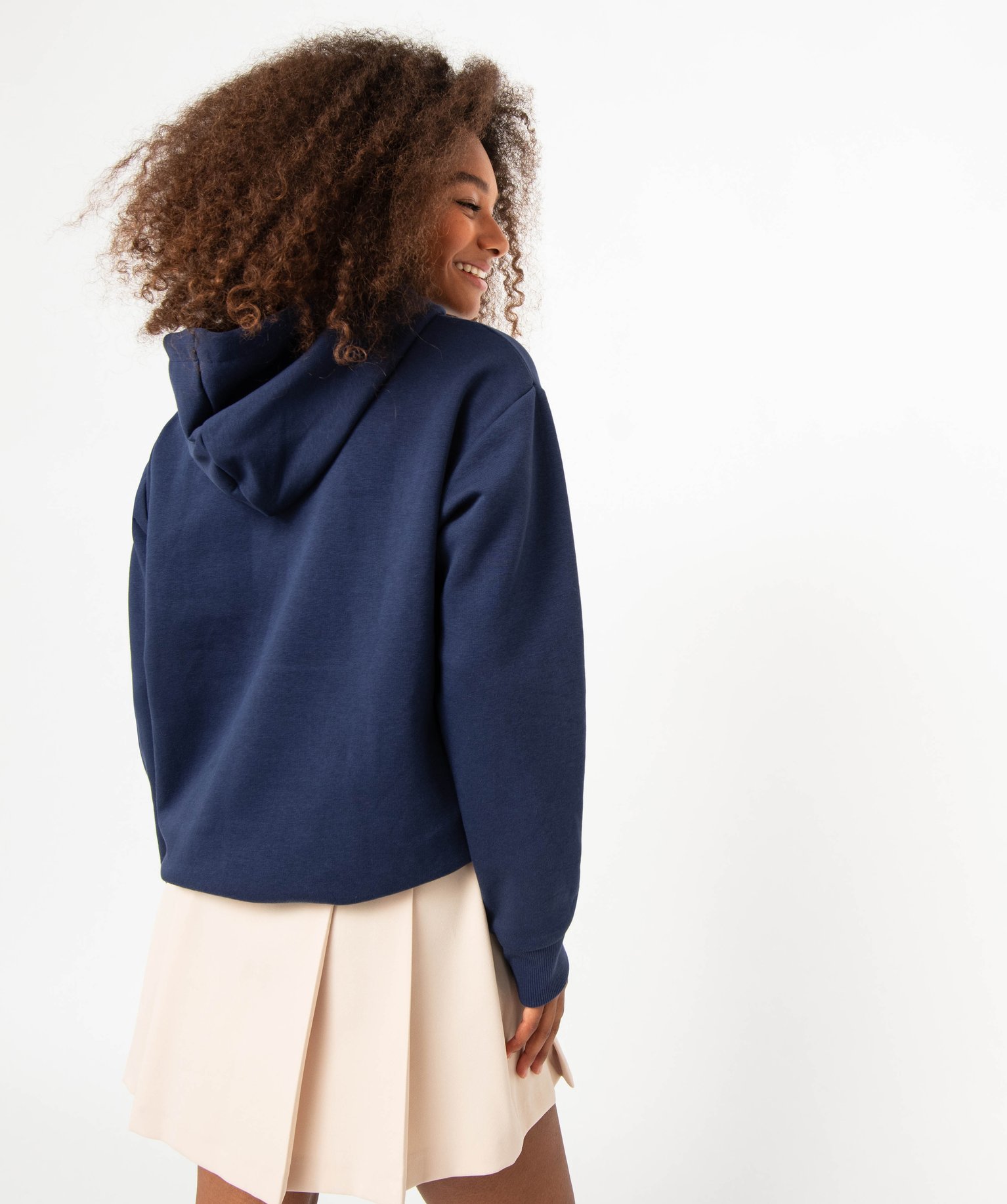 Sweat à capuche avec motif Nasa femme marine | GEMO