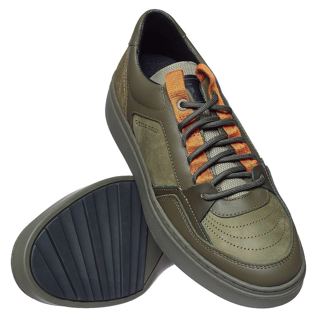 G-STAR RAW LASH Web Tnl Herren Leder Sneaker 2242 009515 OLV