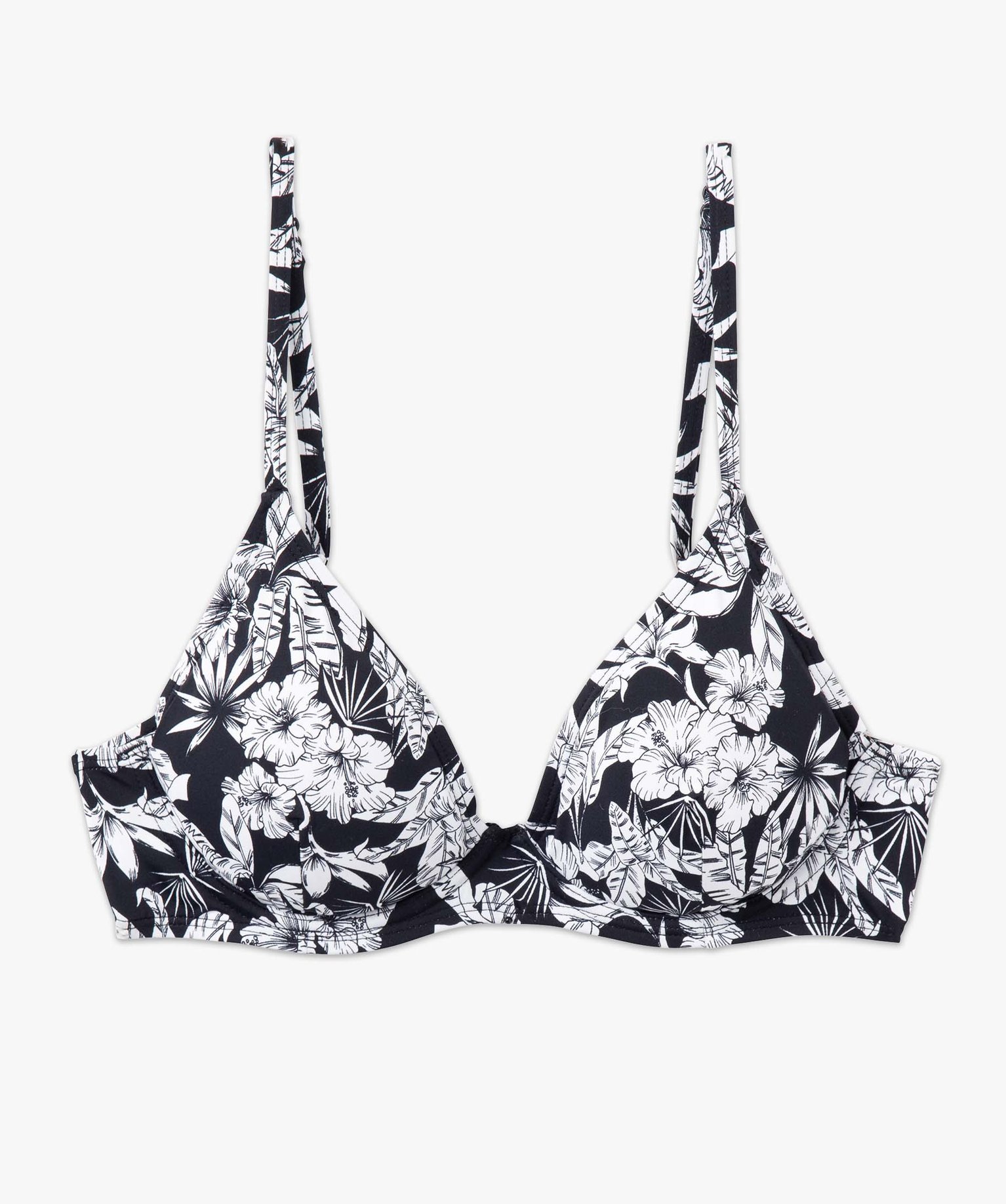 Haut de maillot de bain femme forme corbeille à motifs fleuris imprime | GEMO
