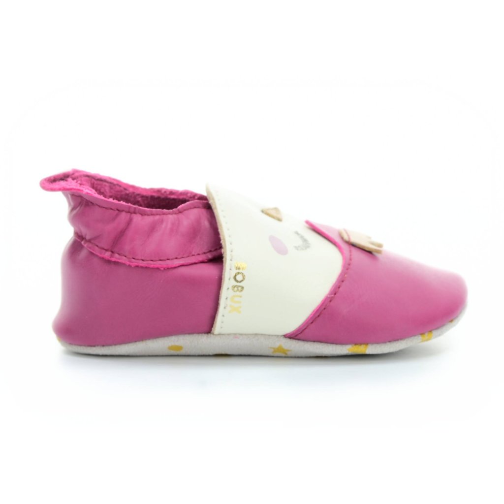 Bobux Frosty Dark Pink (Soft Sole) Krabbelschuhe