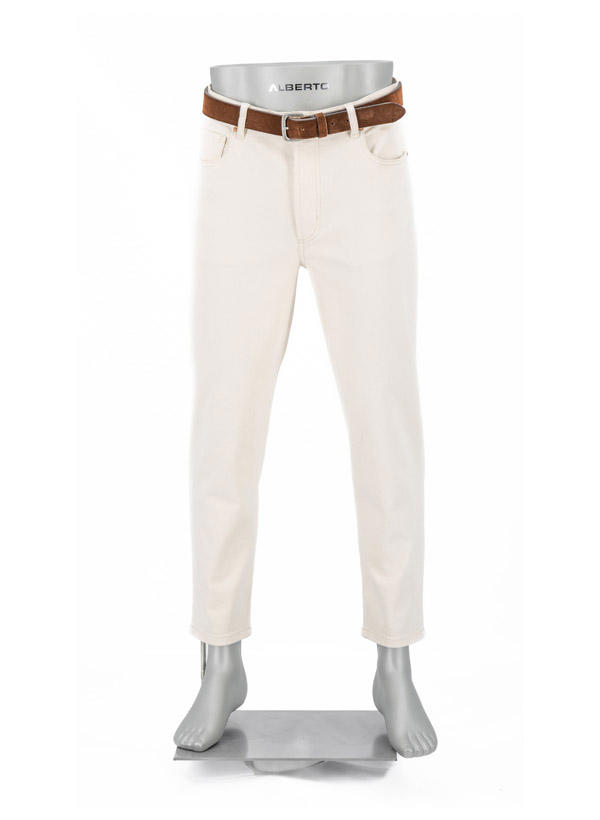 Alberto, Jeans Jive, Wide Fit, Baumwoll-Stretch cropped, creme
