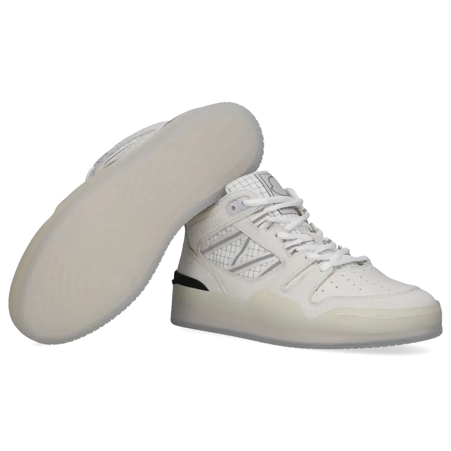 Moncler - Sneaker high PIVOT Kalbsleder - weiß