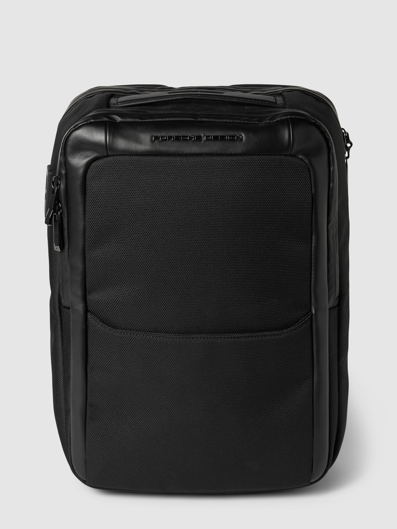 Rucksack mit Label-Detail Modell 'Roadster' in schwarz