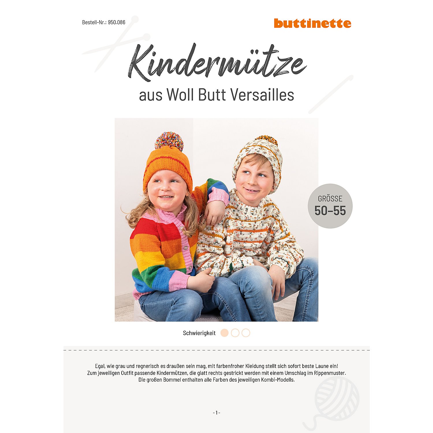 Strickanleitung - Kindermütze aus Woll Butt Versailles