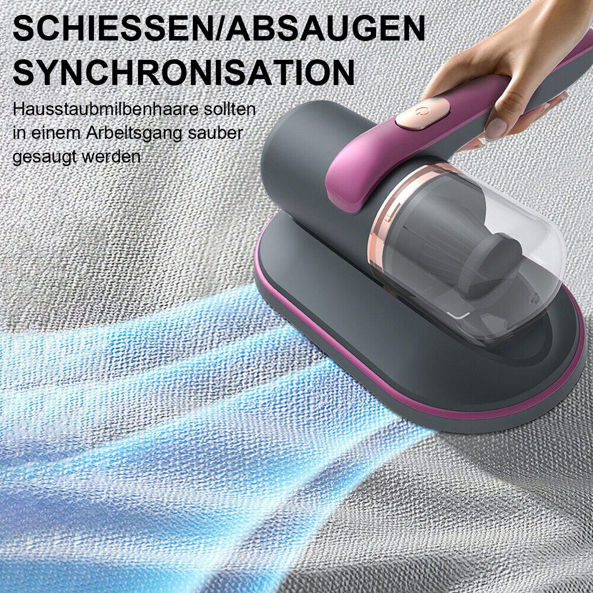 götäzer Matratzenreinigungsgerät Haushaltsstaubsauger zur Entfernung kleiner Milben, Drahtloses Artefakt zur UV-Sterilisation und Milbenentfernung