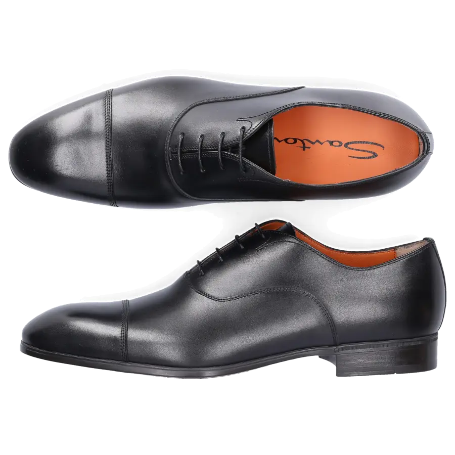 Santoni - Businessschuhe Oxford 11011 Kalbsleder - schwarz