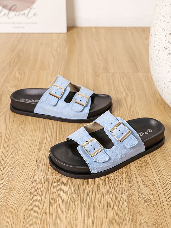 Sixth Sens Pantoletten in Hellblau günstig kaufen