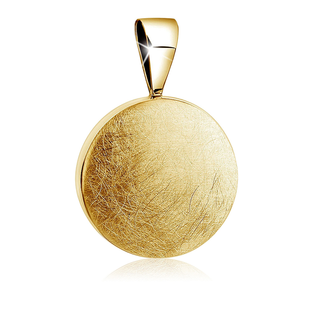 Nenalina Nenalina Pendentif Femmes plaquette pendentif rond mat en argent sterling 925 Pendentif