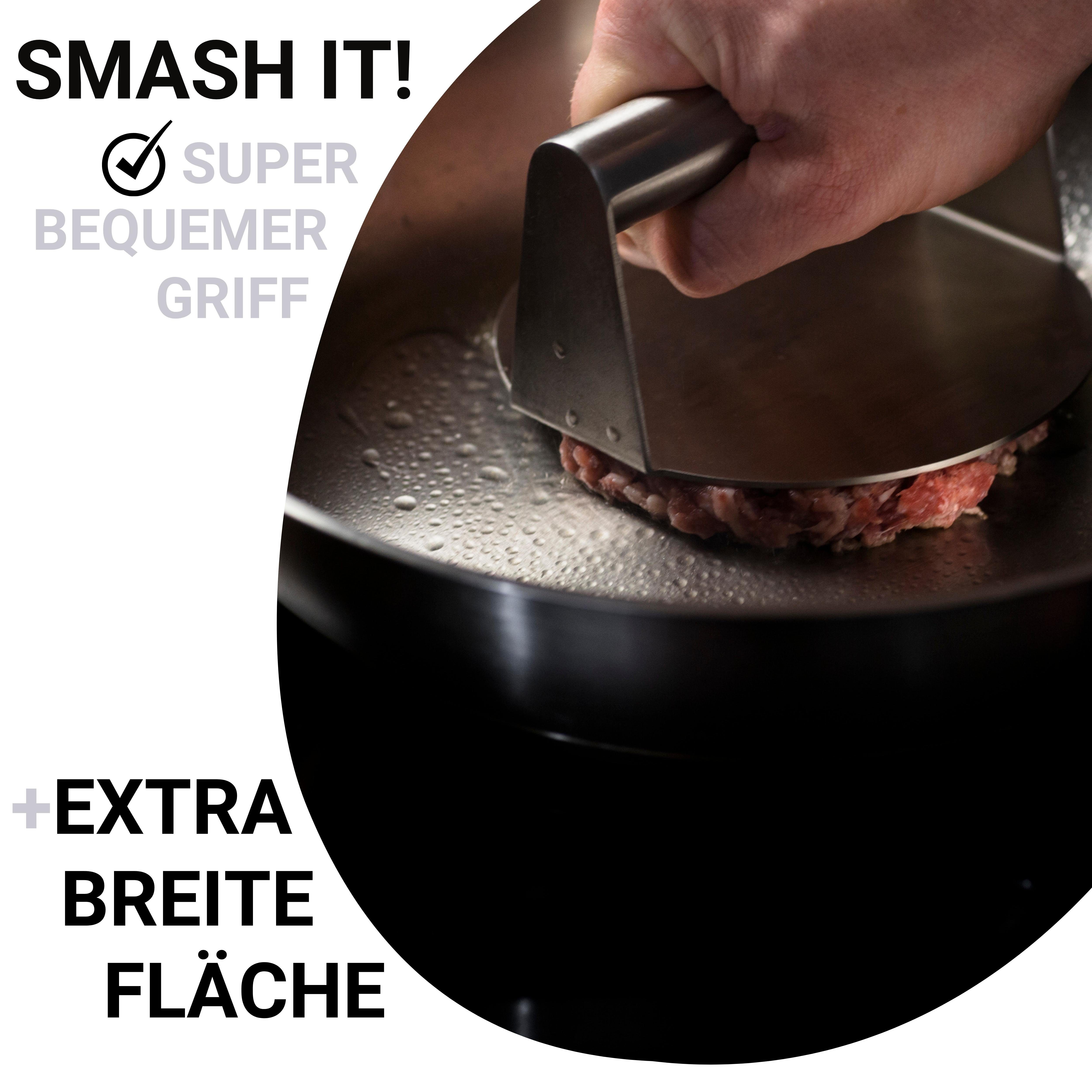 LINFELDT Burgerpresse Burger Smasher - PERFEKTE BURGER, Burger Press, Edelstahl