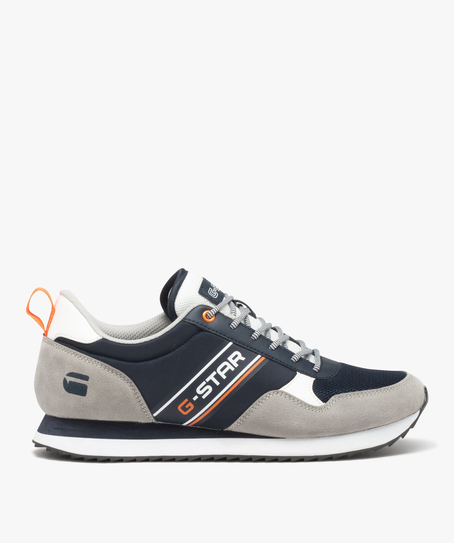 Baskets homme style rétro à lacets bicolores - G-Star marine | GEMO