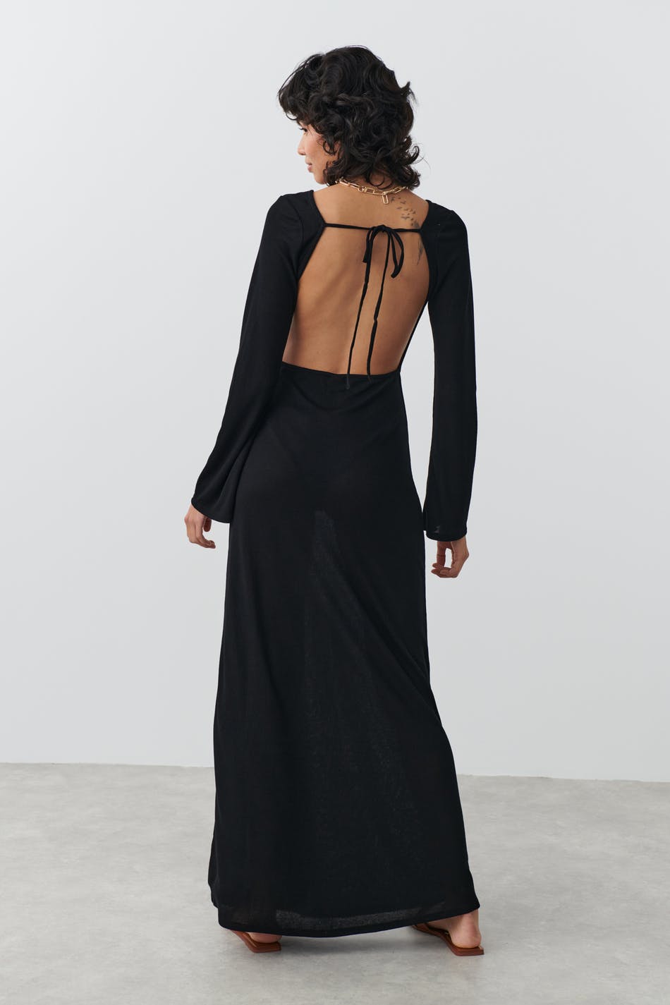 Open back maxi dress