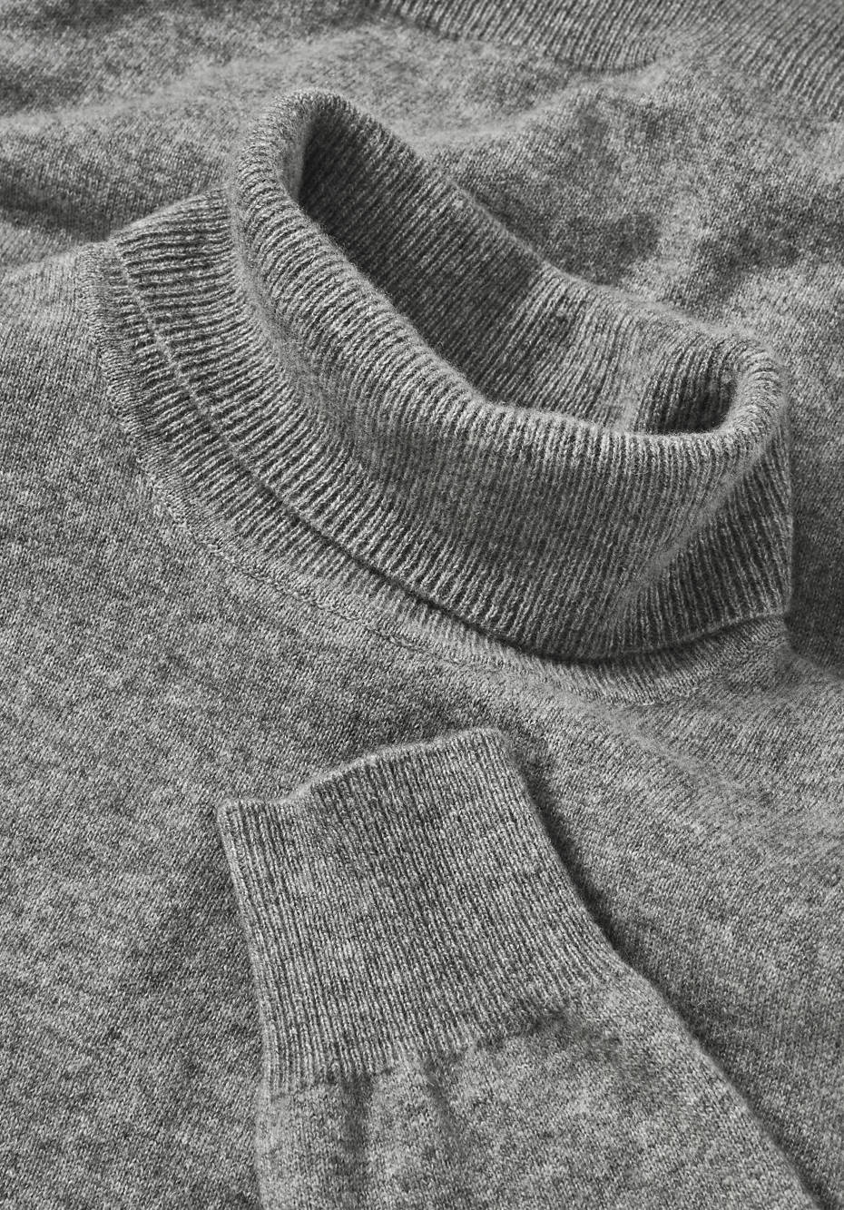 Rollkragen-Pullover aus Schurwolle mit Kaschmir