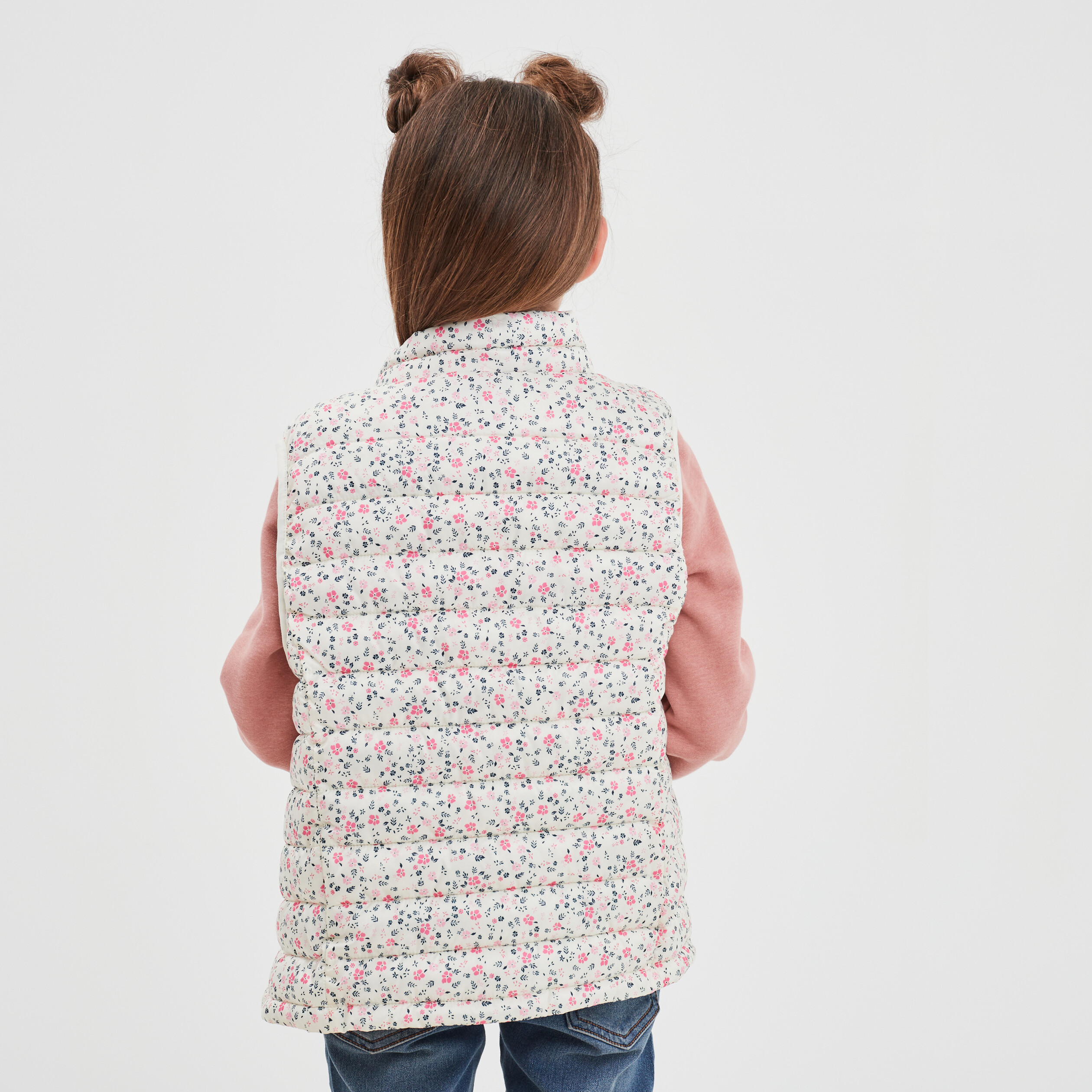 Doudoune sans manches col montant Creeks beige fille | La Halle