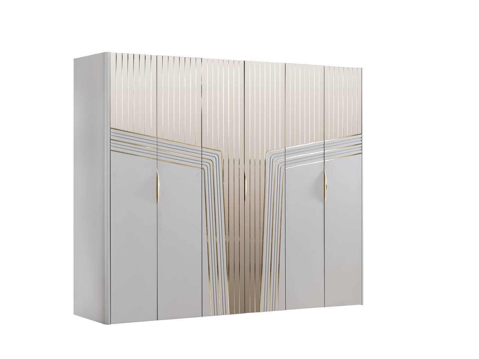 JVmoebel Schlafzimmer-Set Moderner Schlafzimmer Set Designer Bett 2x Nachttische Kleiderschrank, (4-St., 1x Bett + 2x Nachttische + 1x Kleiderschrank), Made in Europa