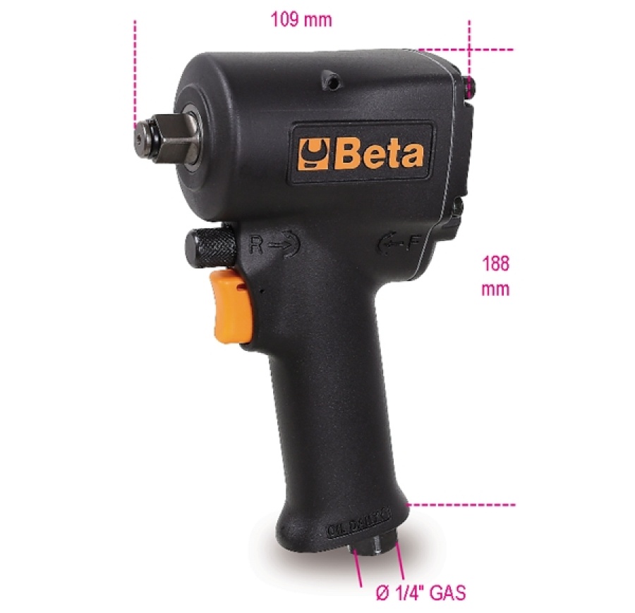 Beta 019270030 Pneumatic Reversible Impact Wrench 1/2