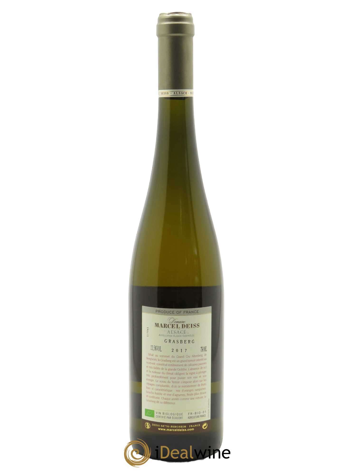 Alsace Grasberg Marcel Deiss (Domaine)  2017 - Lot de 1 Bouteille