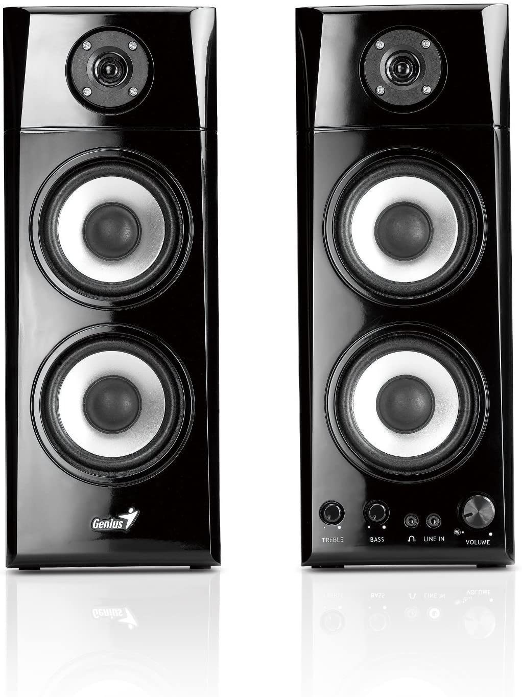 Genius SP-HF1800A 50Watt(85dB) schwarz, 2.0 Drei-Wege Lautsprechersystem