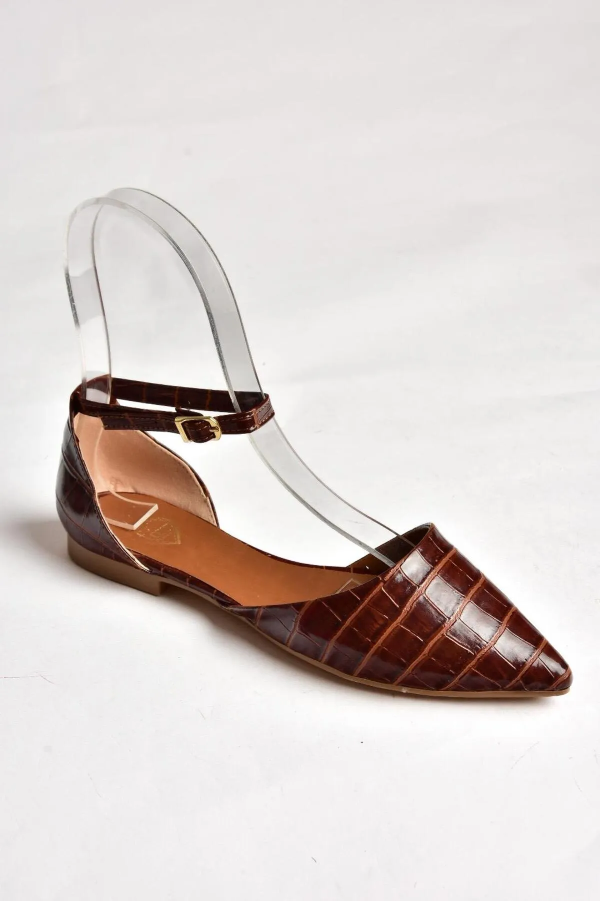 Fox Shoes  S726299711 Hellbraune Ballerinas mit Krokodil-Print für Damen