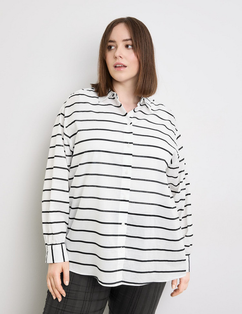 Leichte Longbluse aus Baumwoll-Voile