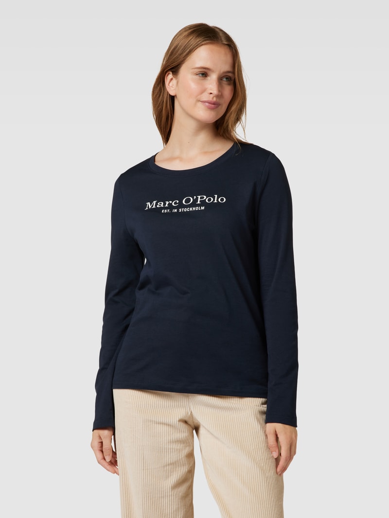 Longsleeve mit Statement-Print Modell 'MIX N MATCH' in dunkelblau