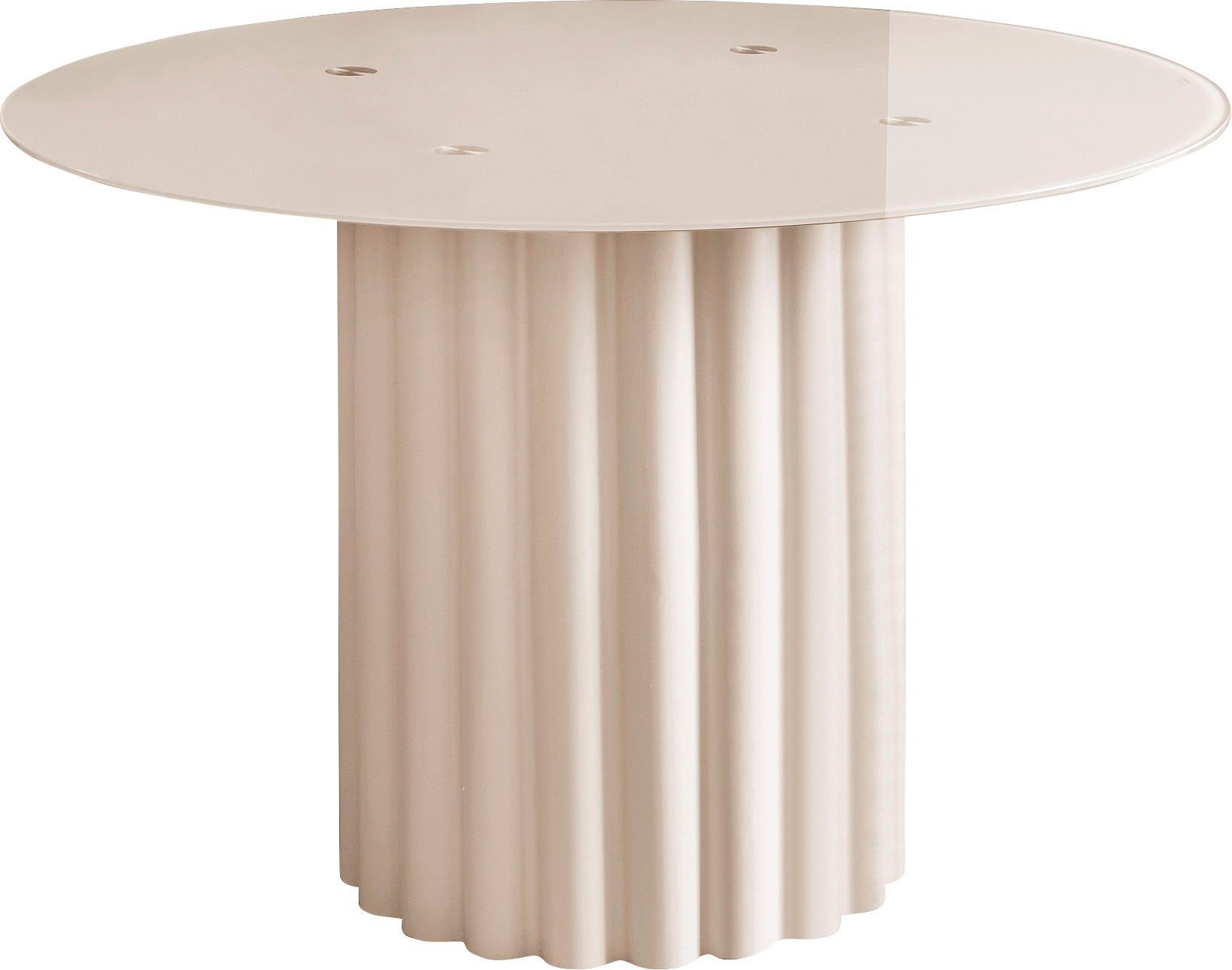LeGer Home by Lena Gercke Esstisch Shaye, Tischplatte aus Glas, Gestell aus Metall