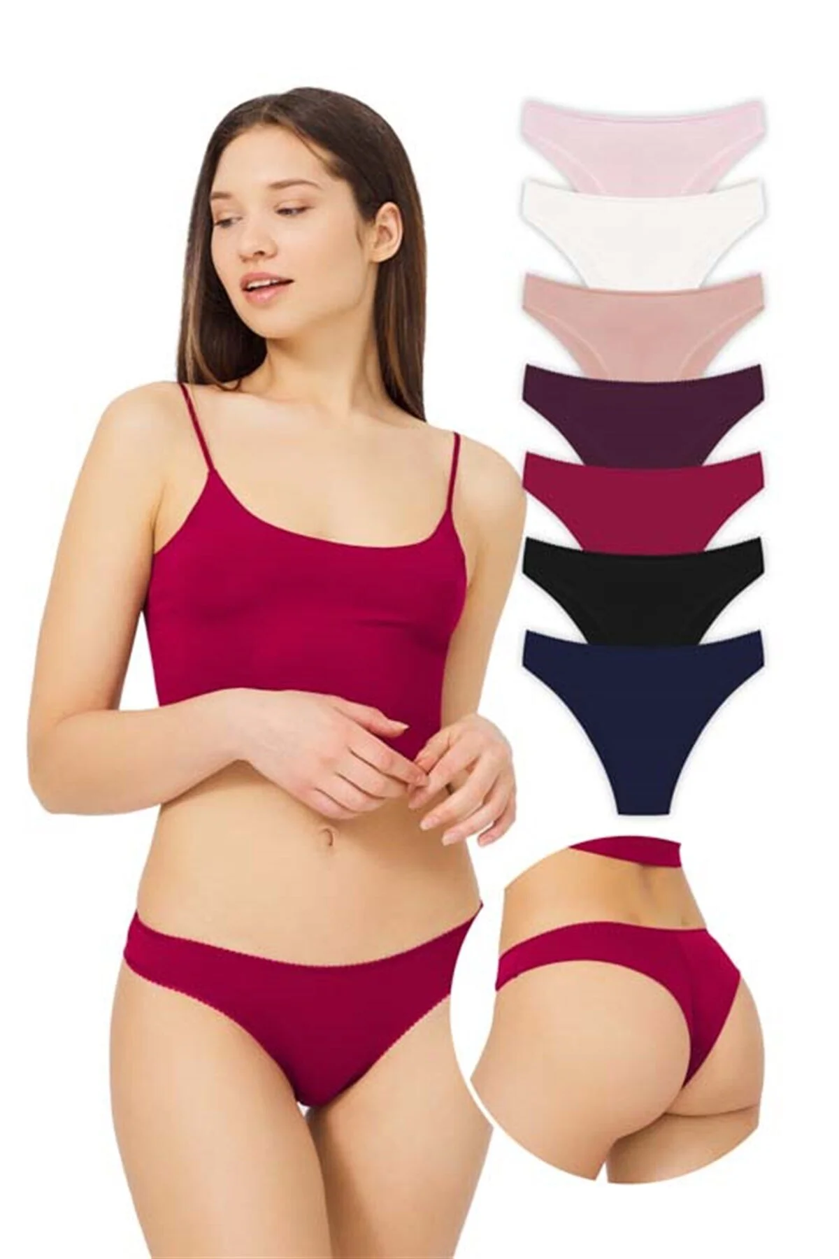 Cottonhill  Cotton Basic Damen-Brasilienhöschen im 7er-Pack