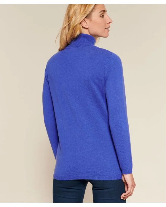 Pull col roulé en pur cachemire