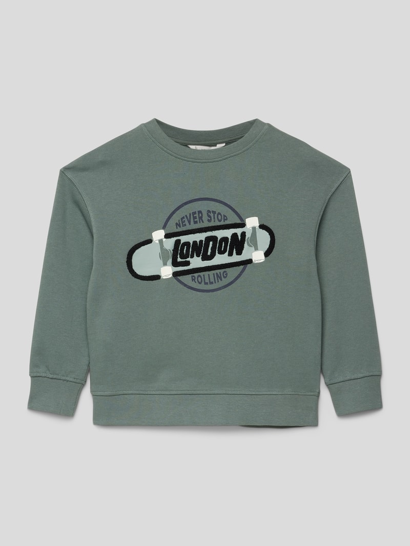 Sweatshirt mit Motiv-Print in grün