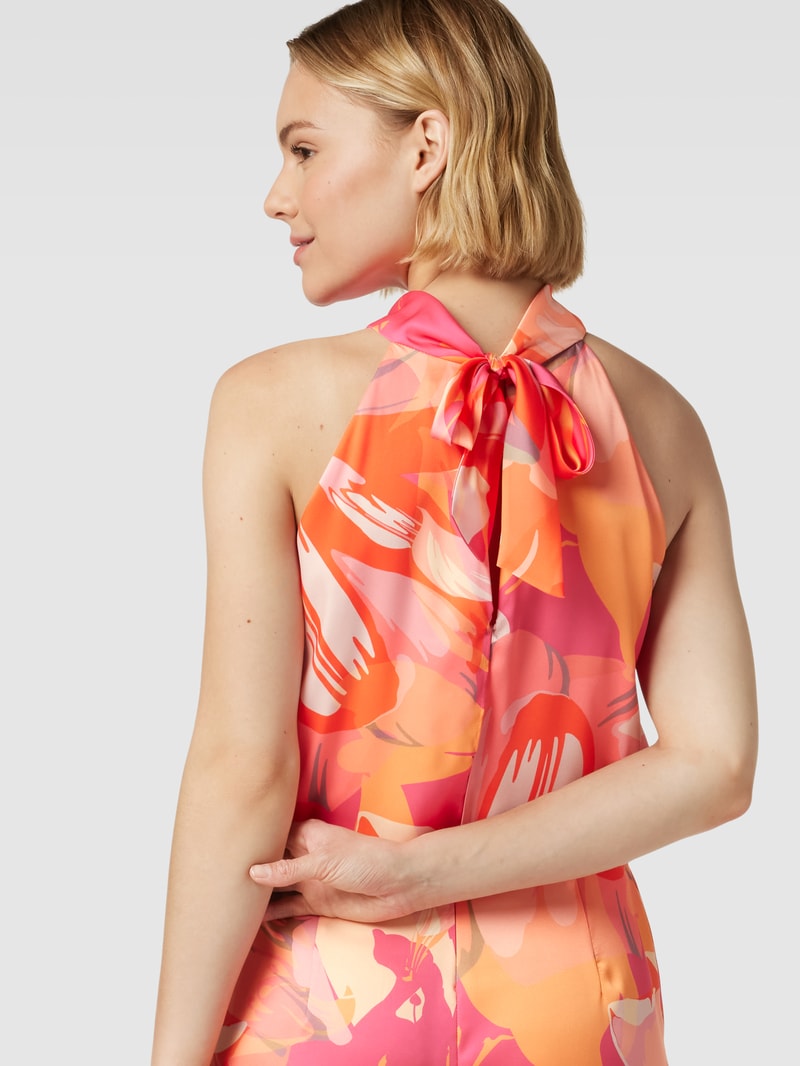 Jumpsuit mit Allover-Muster in orange