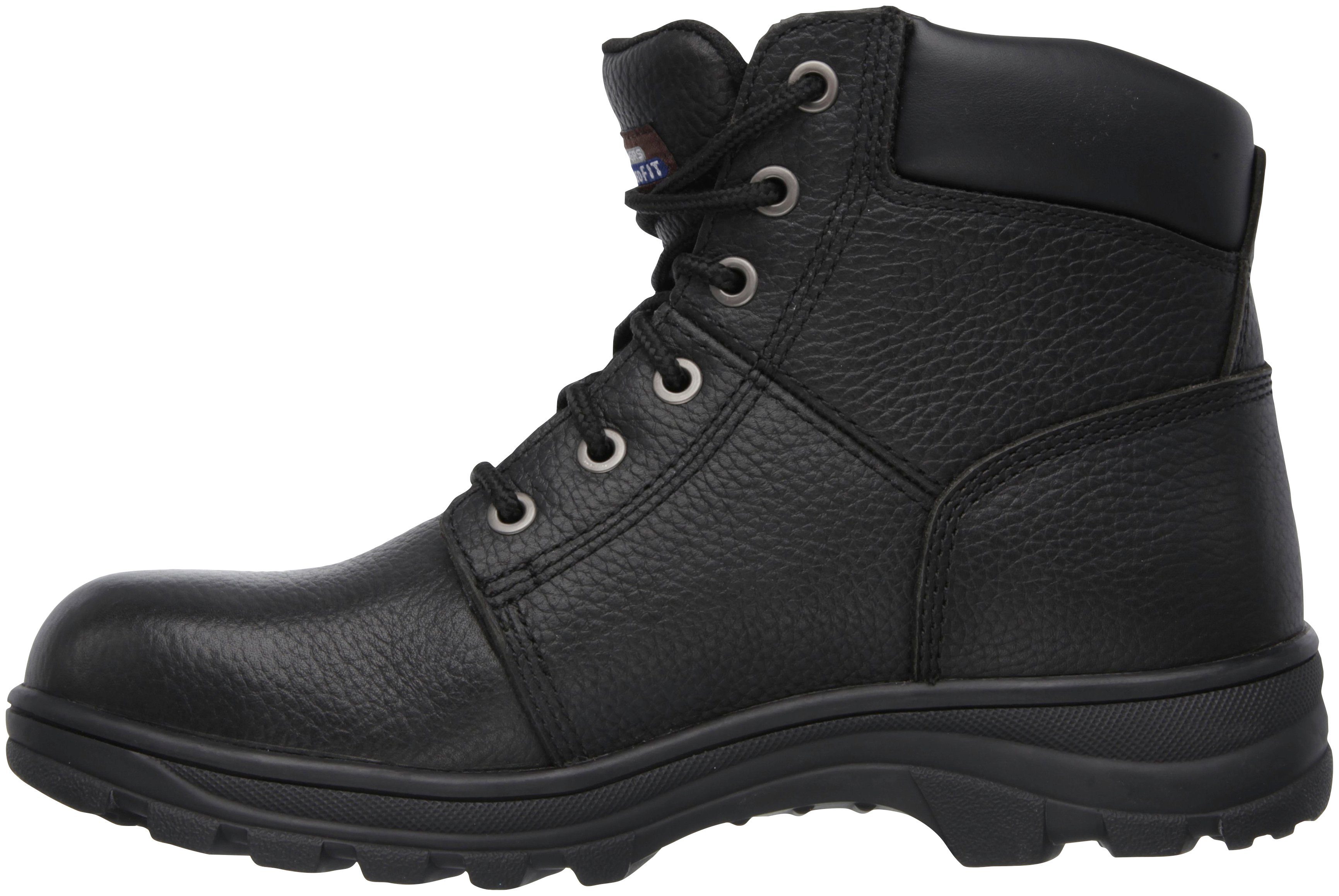 Skechers WORKSHIRE Sicherheitsstiefel SB FO SRA, klassischer Lederstiefel mit Memory Foam Einlegesohle