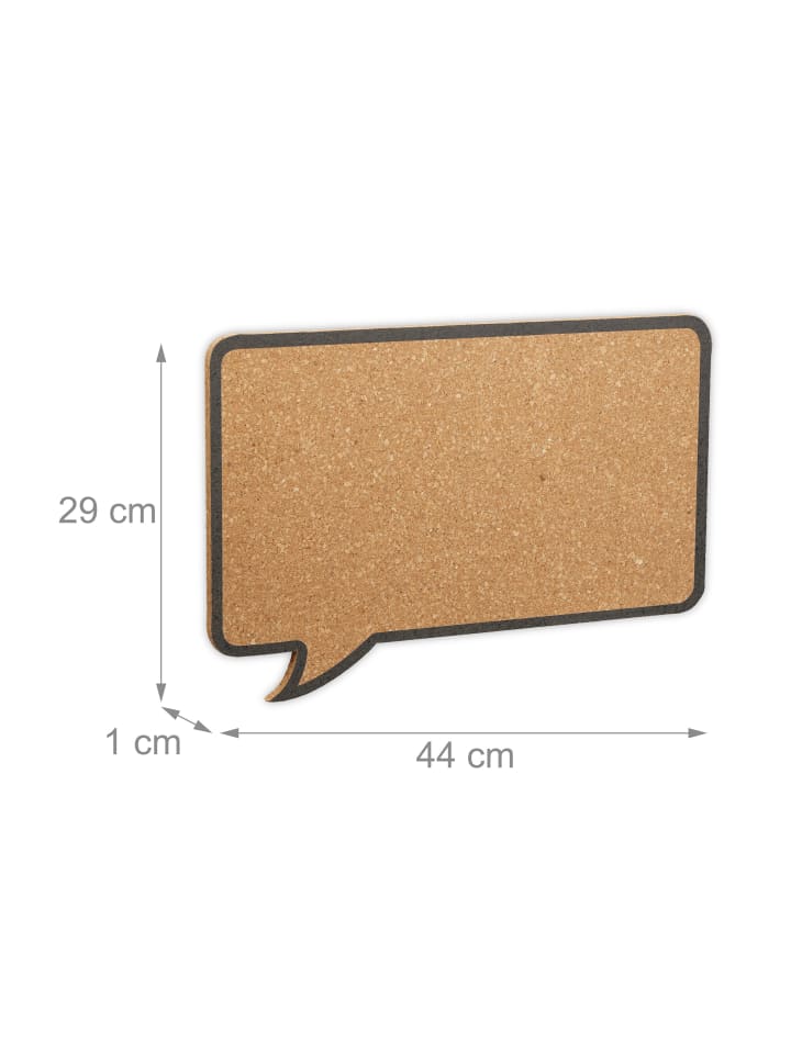 relaxdays 2 x Korkpinnwand in Natur/ Schwarz - (B)44 x (H)29 x (T)1 cm günstig kaufen onesize