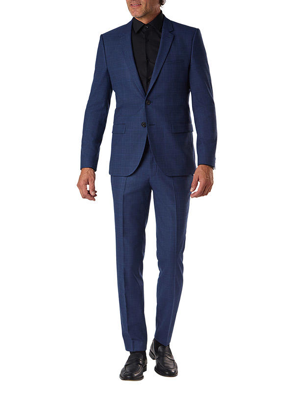 HUGO, Anzug Arti-Hesten, Extra Slim Fit, Woll-Stretch, blau kariert