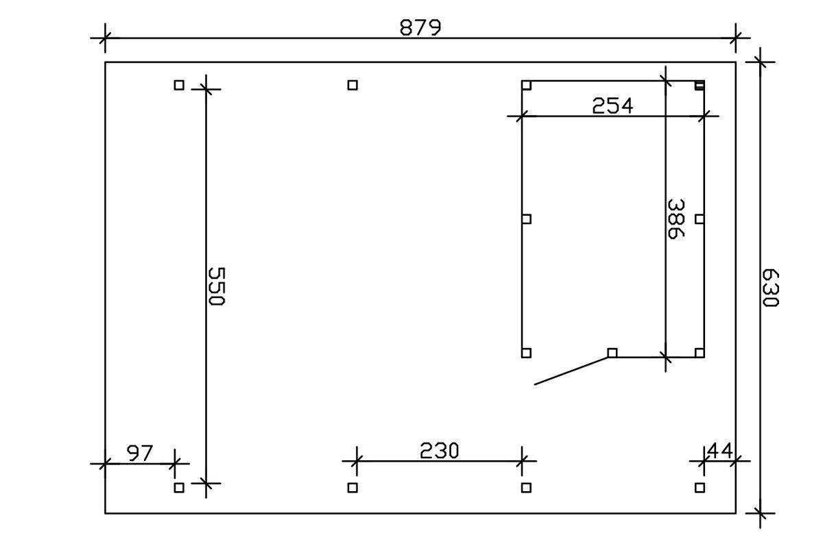 Skanholz Doppelcarport Wendland, BxT: 630x879 cm, 216 cm Einfahrtshöhe